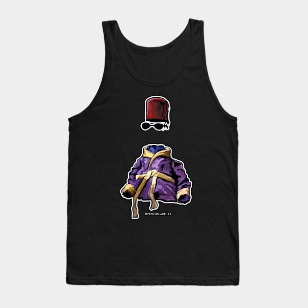 Mad Monster Invisible Man Tank Top by pentoolarts